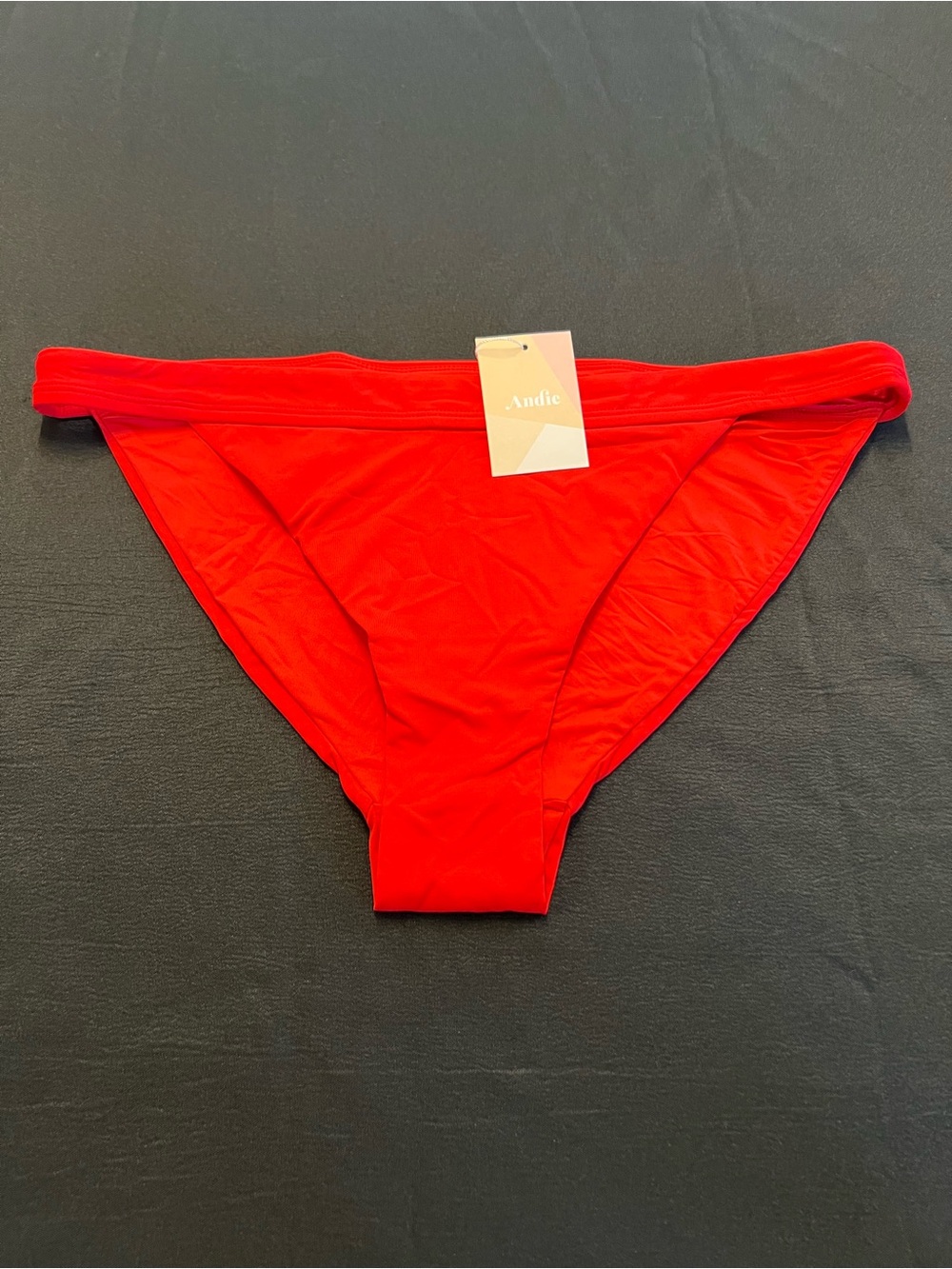 Andie The Banded Cheeky Bottom Bikini Bottom in Cherry Red size XXXL